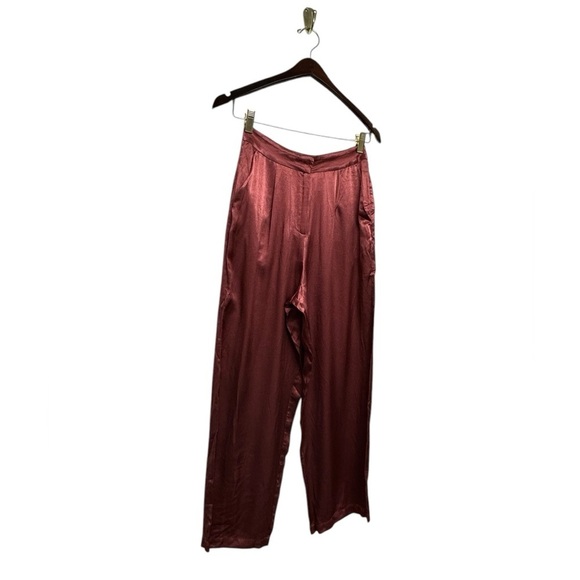 NWOT HOUSE OF HARLOW 1960 X REVOLVE Charlie Wide Leg Pant Burgundy XS - Picture 6 of 8